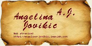 Angelina Jovikić vizit kartica
